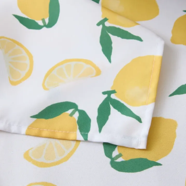 Nappe rectangle anti tache imprimée citron