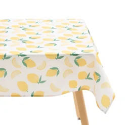 Nappe rectangle anti tache imprimée citron