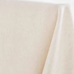 Nappe rectangle en poly-lin avec finition ourlet
