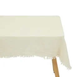 Nappe rectangulaire en coton gaufré
