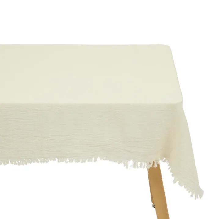 Nappe rectangulaire en coton gaufré