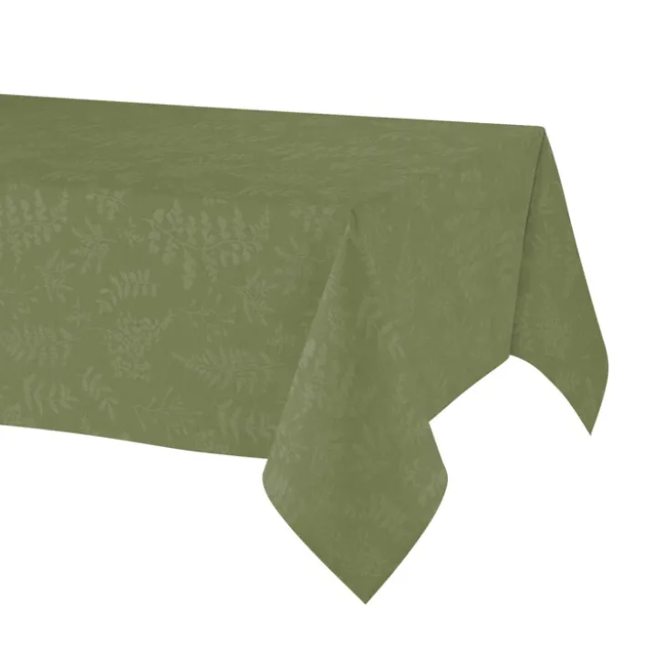 Nappe rectangulaire en polycoton jacquard enduit anti-tache