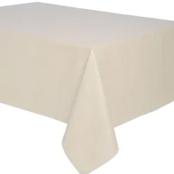 Nappe rectangulaire en polycoton enduit anti-tache unie