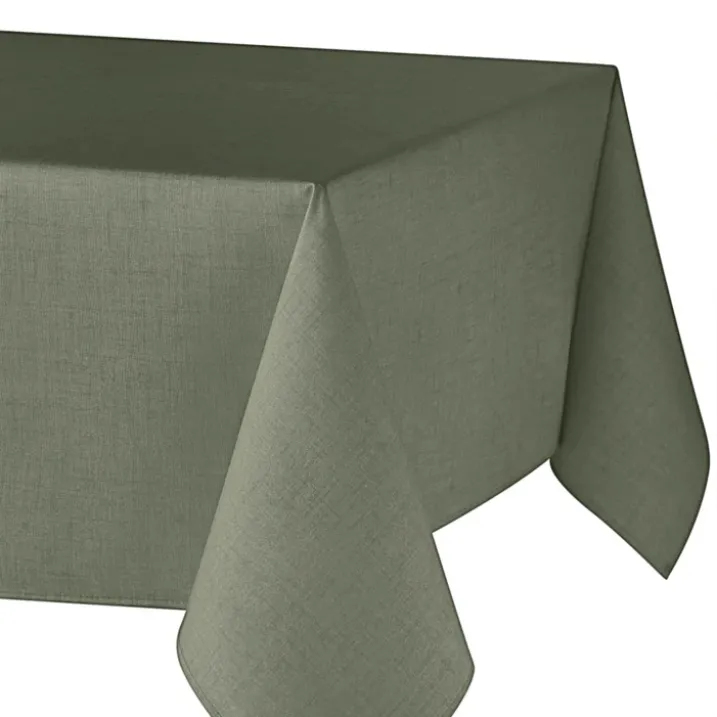 Nappe rectangulaire en polycoton enduit anti-tache unie