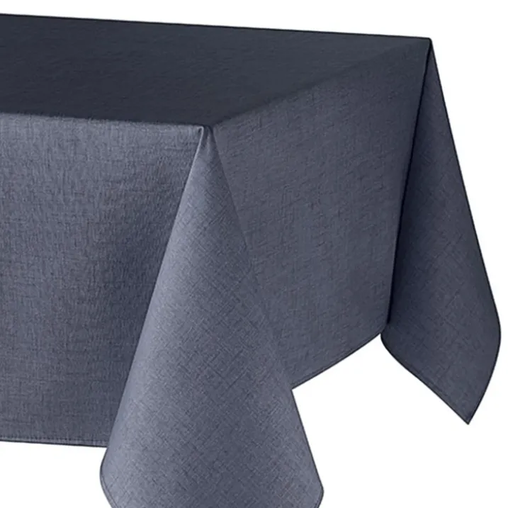 Nappe rectangulaire en polycoton enduit anti-tache unie