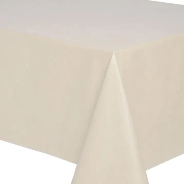 Nappe rectangulaire en polycoton enduit anti-tache unie