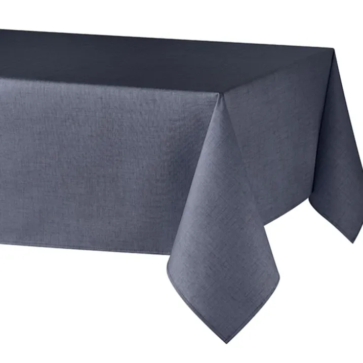 Nappe rectangulaire en polycoton enduit anti-tache unie