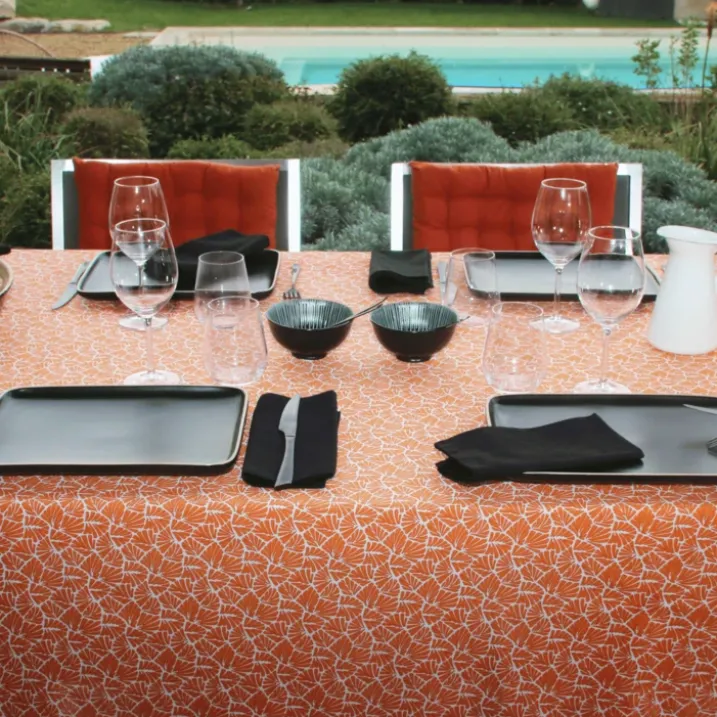 Nappe rectangulaire plastifiée 100% coton