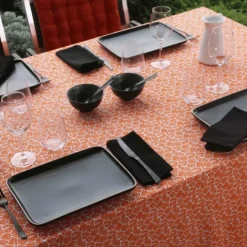 Nappe rectangulaire plastifiée 100% coton