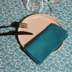 Nappe rectangulaire plastifiée 100% coton