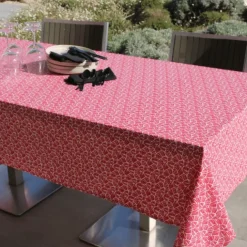 Nappe rectangulaire plastifiée 100% coton