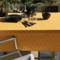 Nappe rectangulaire plastifiée 100% coton