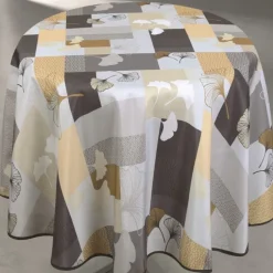 Nappe rondeanti taches motif floral ginko