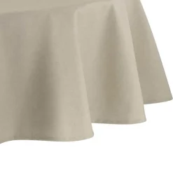 Nappe ronde en lin et coton enduit anti-tache