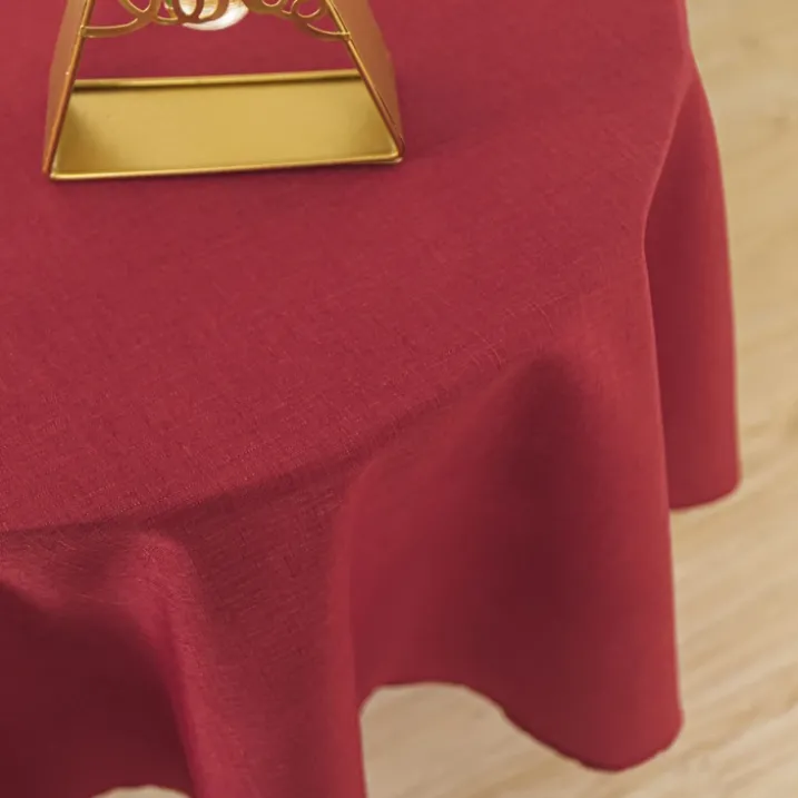 Nappe ronde infroissable et anti-tâches