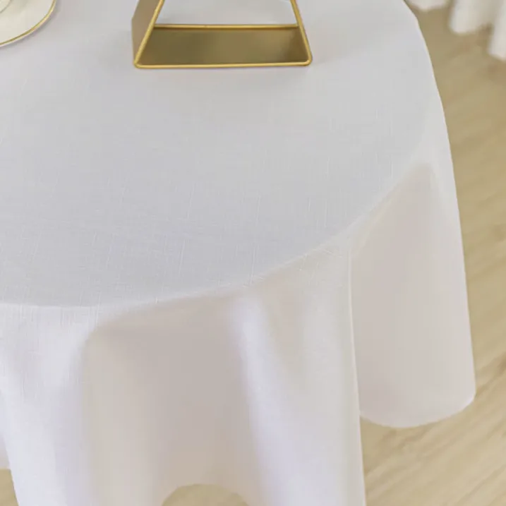 Nappe ronde infroissable et anti-tâches
