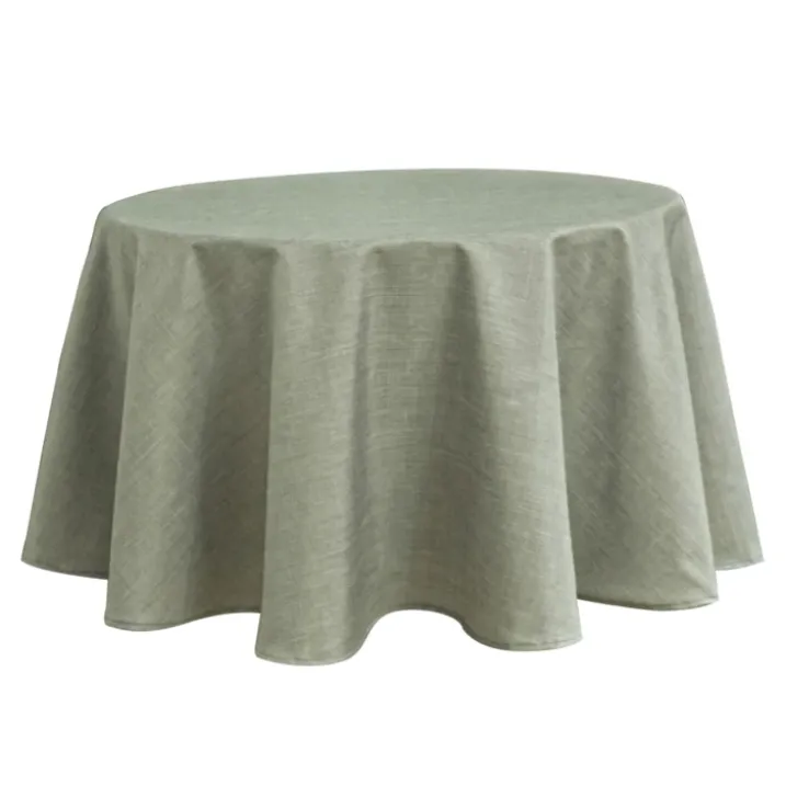 Nappe ronde infroissable et anti-tâches