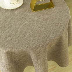 Nappe ronde infroissable et anti-tâches