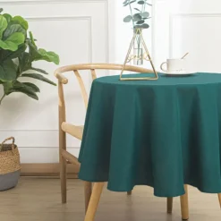 Nappe ronde infroissable et anti-tâches