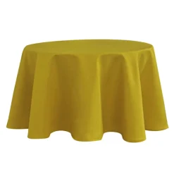 Nappe ronde infroissable et anti-tâches