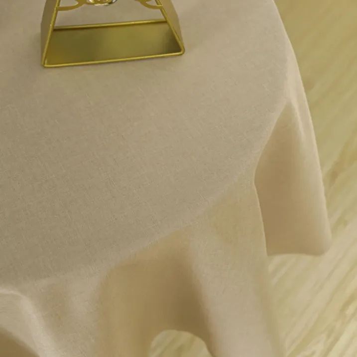 Nappe ronde infroissable et anti-tâches