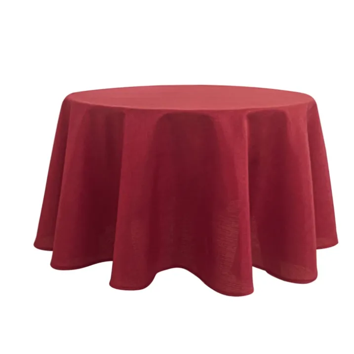 Nappe ronde infroissable et anti-tâches