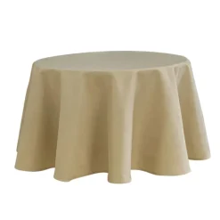 Nappe ronde infroissable et anti-tâches