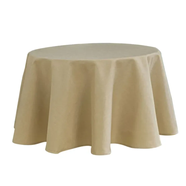 Nappe ronde infroissable et anti-tâches