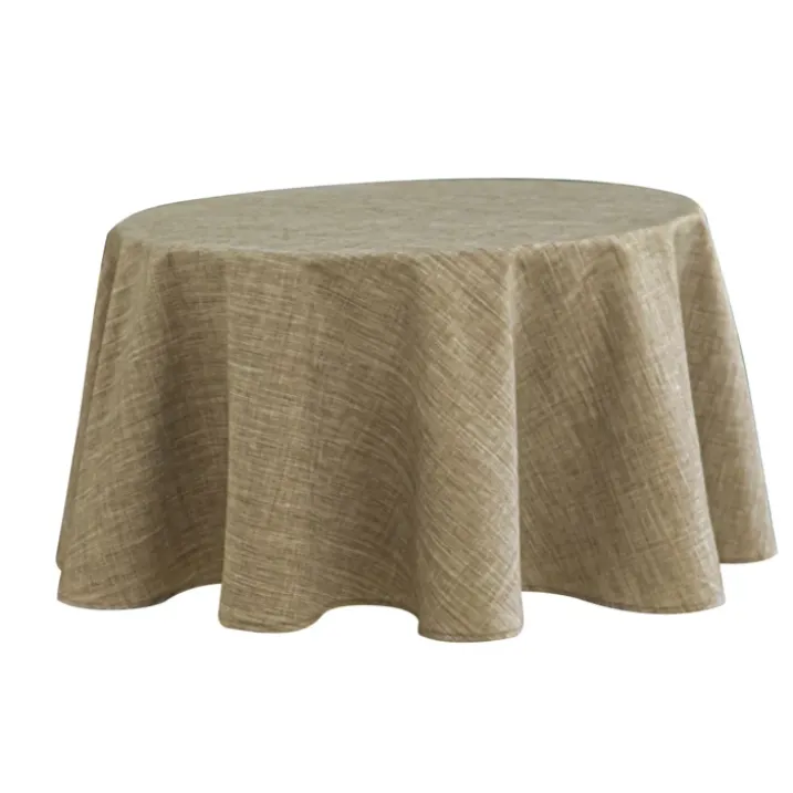 Nappe ronde infroissable et anti-tâches