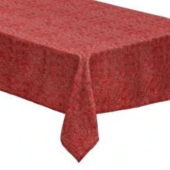 Nappe rouge et or en jacquard