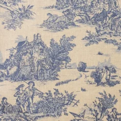 Nappe toile de Jouy rectangulaire plastifiée
