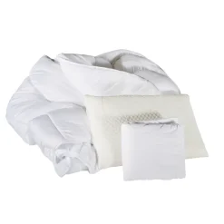 Pack complet literie : Oreiller(s) + Protège-Matelas + Couette
