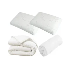 Pack complet literie : Oreiller(s) + Protège-Matelas + Couette