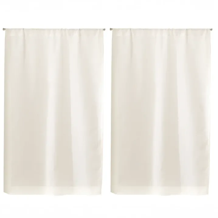 Paire de Petits rideauxUnis en Etamine