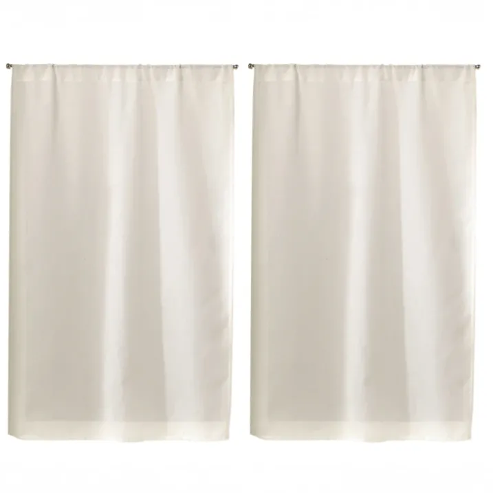 Paire de Petits rideauxUnis en Etamine