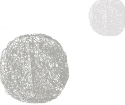 Paire de petits voilages blancs brodés ronds mêlés