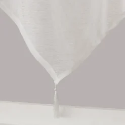 Paire de petits voilages en pointe avec pompon