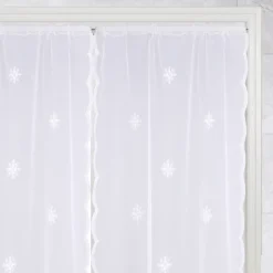 Paire de petits voilages motif flocons