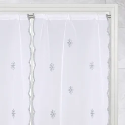 Paire de petits voilages motif flocons