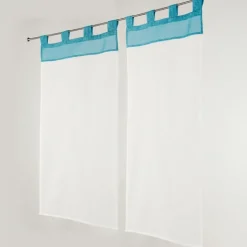 Paire de Petits voilages Voile Aspect Lin