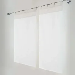 Paire de Petits voilages Voile Aspect Lin