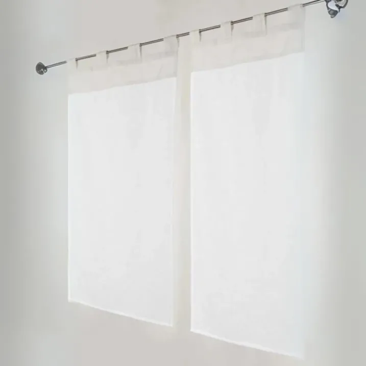 Paire de Petits voilages Voile Aspect Lin