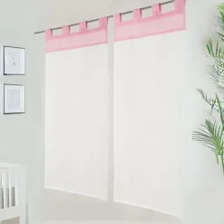 Paire de Petits voilages Voile Aspect Lin