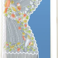 Paire de rideaux "Bonne-Femme" dentelle et franges