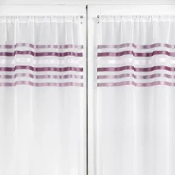 Paire de rideaux droits rayures horizontales