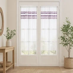Paire de rideaux droits rayures horizontales