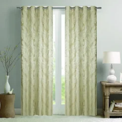 Paire de rideaux jacquard tissé abstrait avec relief