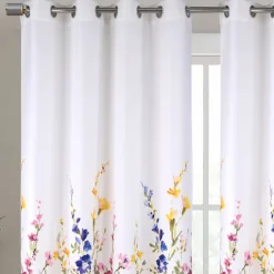 Paire de Rideauxoccultants motif floral