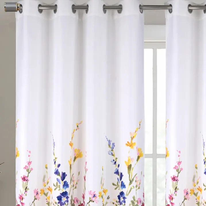 Paire de Rideauxoccultants motif floral