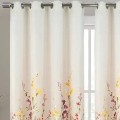 Paire de Rideauxoccultants motif floral